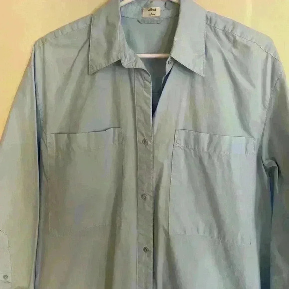 Wilfred | Aritzia oversized light blue poplin classic button down shirt size 1 - Picture 4 of 4